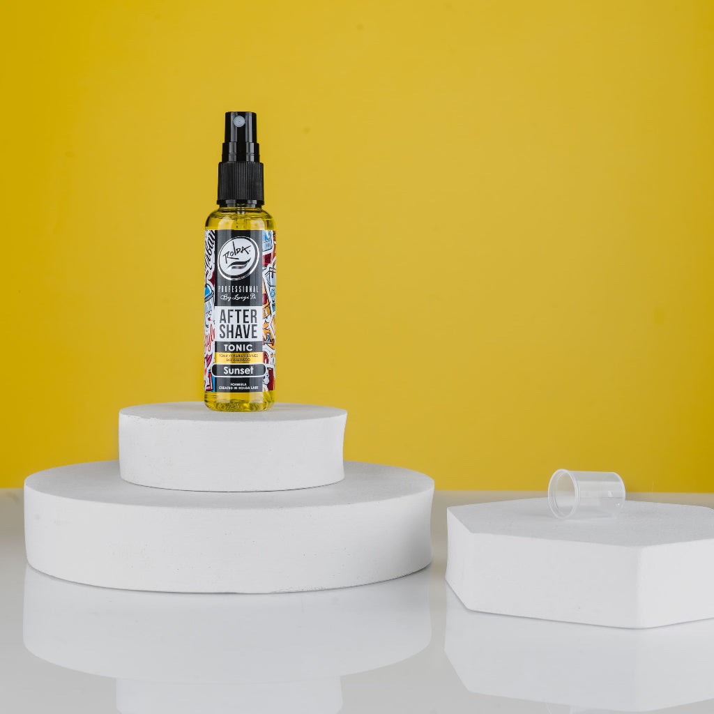 Calma irritación, fragancia masculina. Loción para después del afeitado, tonico