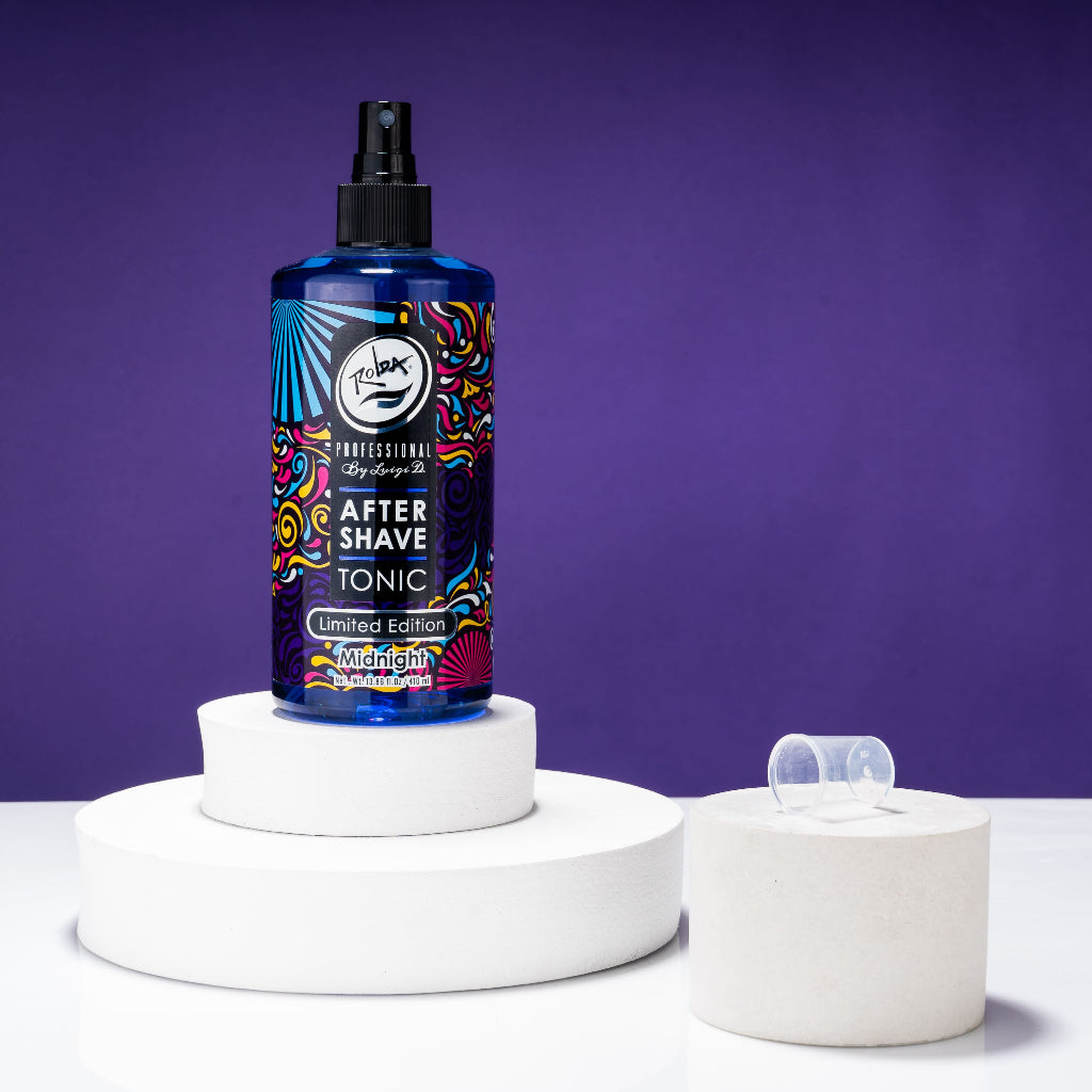 Calma irritación, fragancia masculina. Loción para después del afeitado.